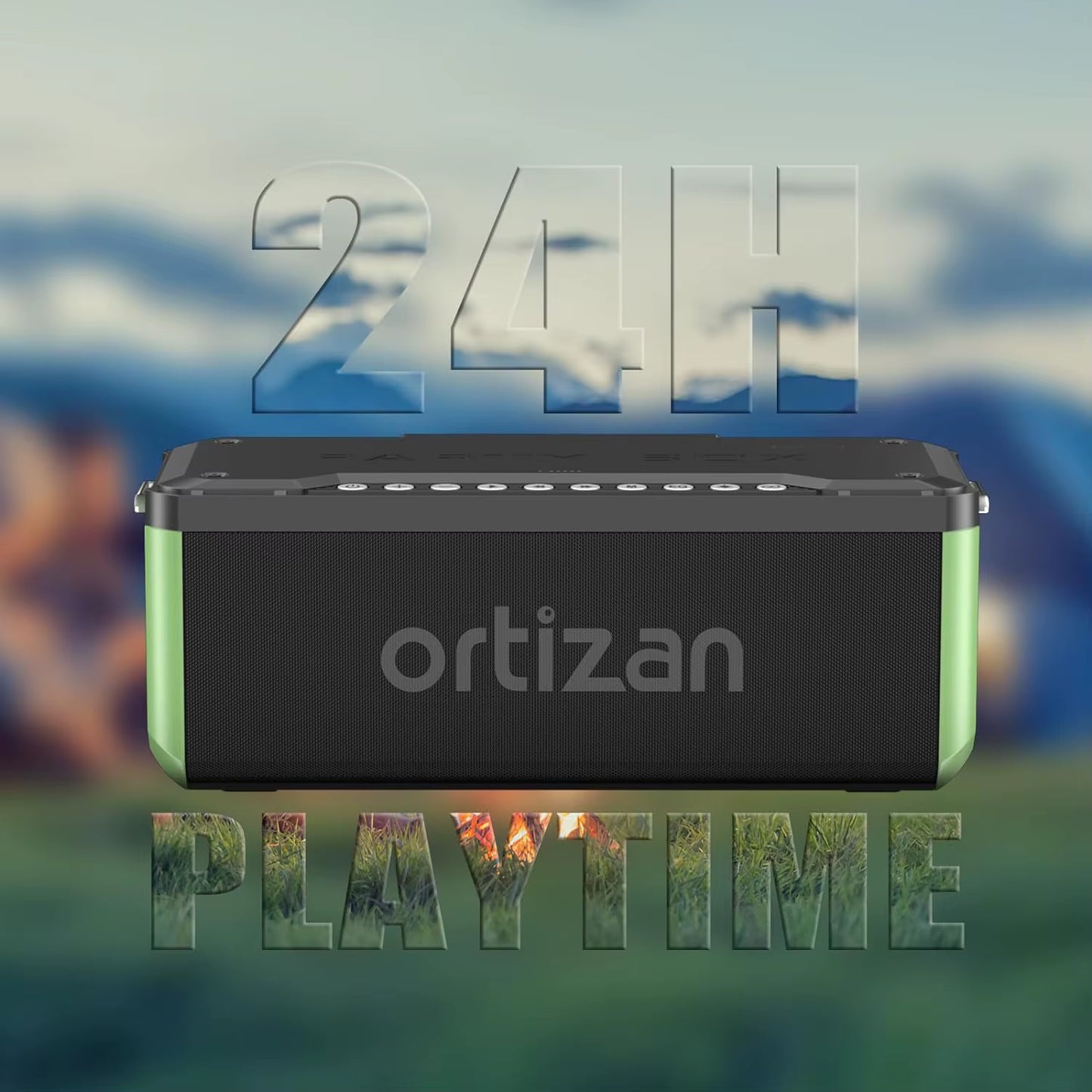 Portable Bluetooth Speaker Wireless, 100W Loud Sound for Party,Monstrous Bass, IPX7 Waterproof, 24H Playtime,Power Bank