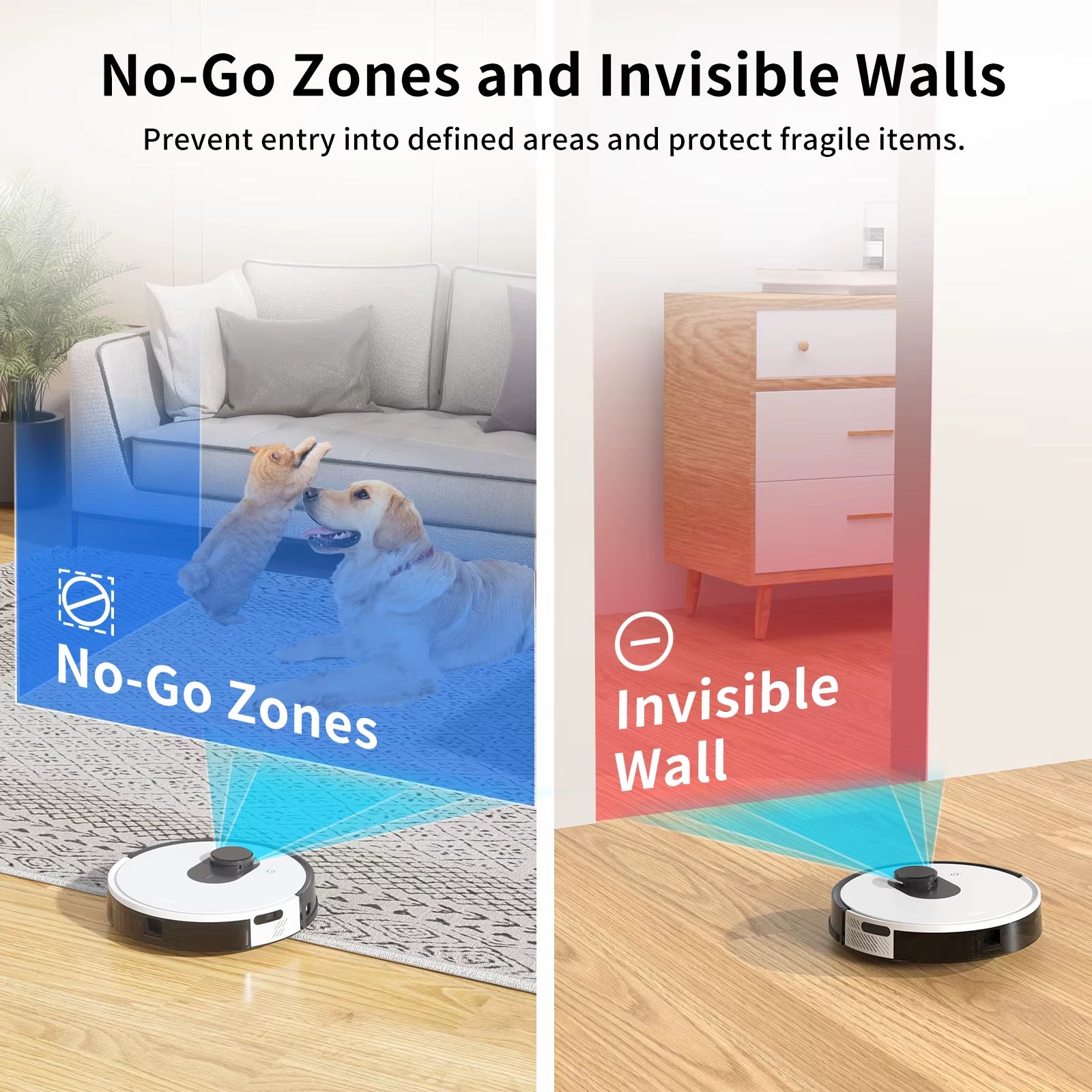 L1 Robot Vacuums, Lidar Navigation, 3800Pa Suction, App/Alexa/Wifi/Google Control, Ideal for Pet Hair, Carpet, Hard Floor
