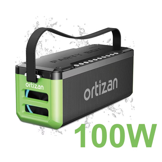 Portable Bluetooth Speaker Wireless, 100W Loud Sound for Party,Monstrous Bass, IPX7 Waterproof, 24H Playtime,Power Bank