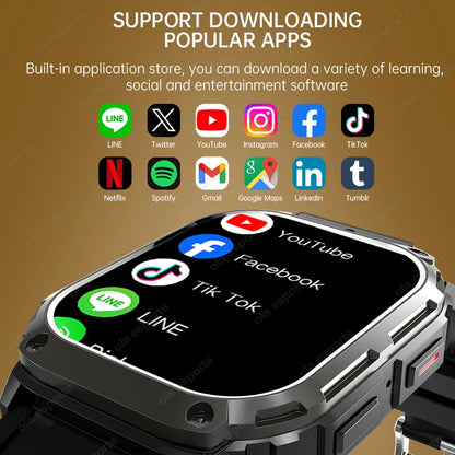 New GPS 5G SIM Card Smartwatch Men Women Video Calls 2/16GB Memory GPS Wifi Tiktok APP Waterproof Smart Watch for Android Pk Pgd