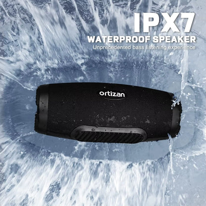 Portable Loud Bluetooth Speaker Wireless 100W PEAK 80W RMS IPX7 Waterproof Outdoor Speaker Boombox Subwoofer for Party