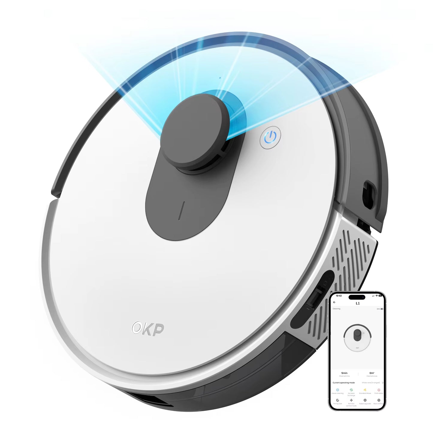 L1 Robot Vacuums, Lidar Navigation, 3800Pa Suction, App/Alexa/Wifi/Google Control, Ideal for Pet Hair, Carpet, Hard Floor