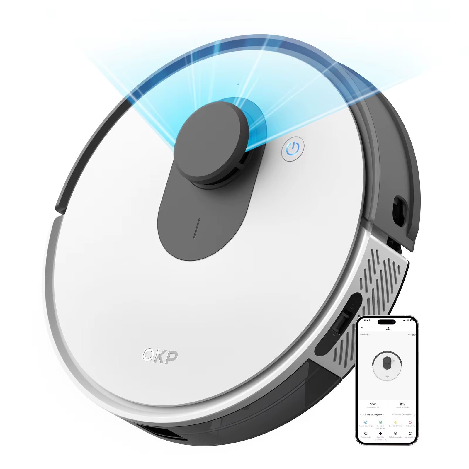 L1 Robot Vacuums, Lidar Navigation, 3800Pa Suction, App/Alexa/Wifi/Google Control, Ideal for Pet Hair, Carpet, Hard Floor