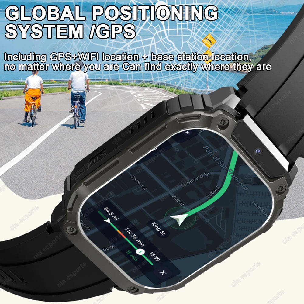 New GPS 5G SIM Card Smartwatch Men Women Video Calls 2/16GB Memory GPS Wifi Tiktok APP Waterproof Smart Watch for Android Pk Pgd